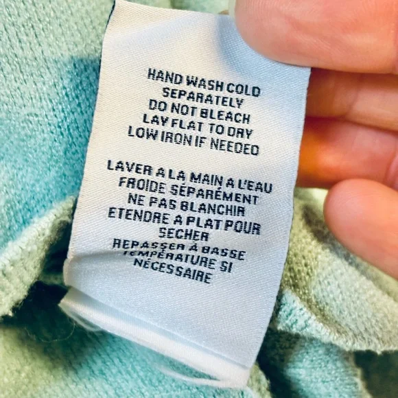 OAT New York Mint Green Bubble Sleeve Cropped Sweater Medium - Picture 5 of 6